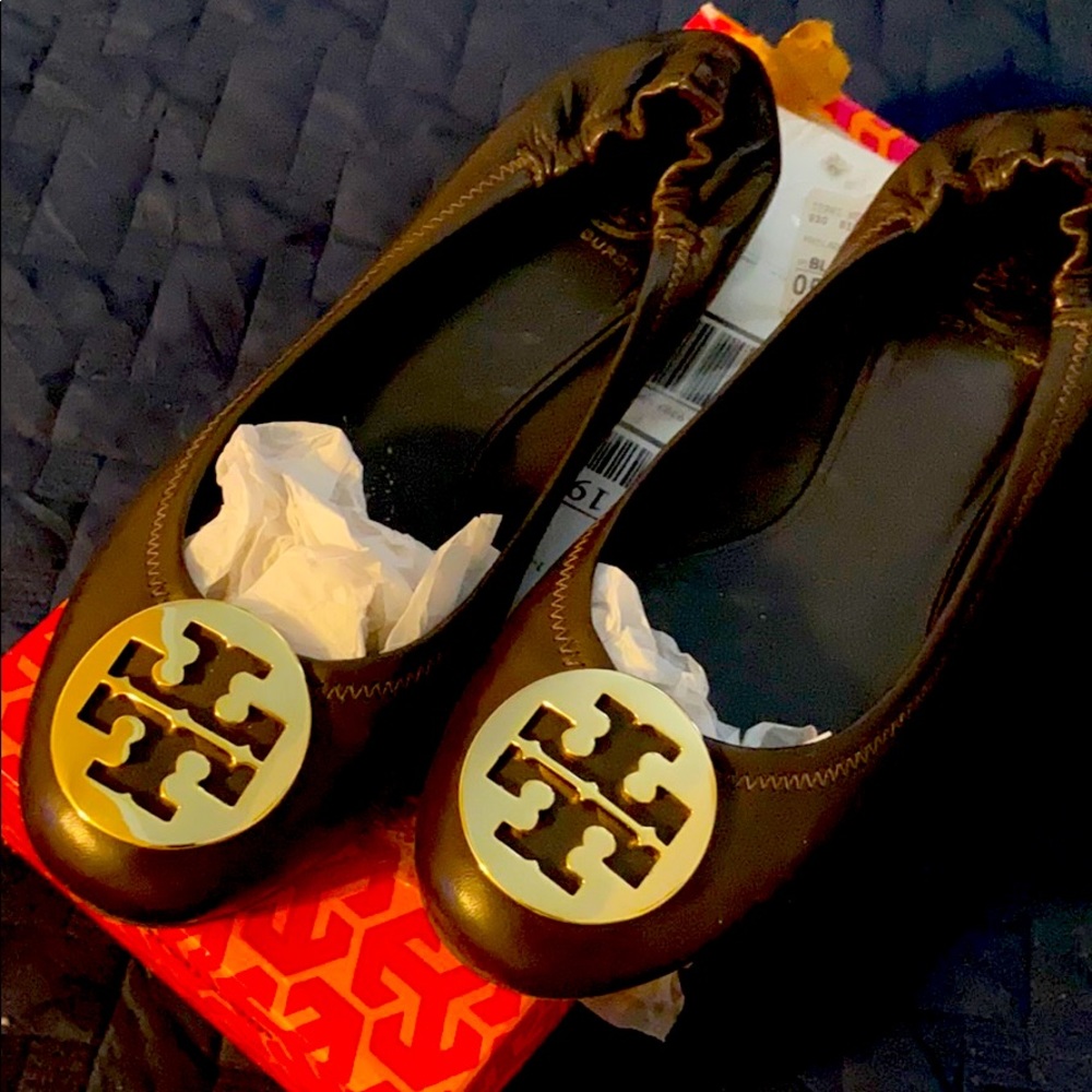 Tory Burch Flats chocolate brown